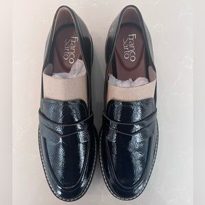 Franco Sarto Balin Lug Sole Loafer Black Patent Leather